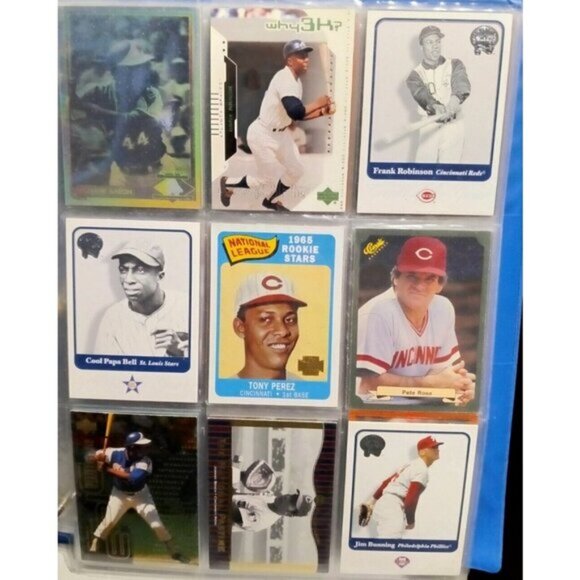 (9) Card Baseball Lot Rose Perez Aaron Bench Robinson Cool Papa Bell - Picture 1 of 2